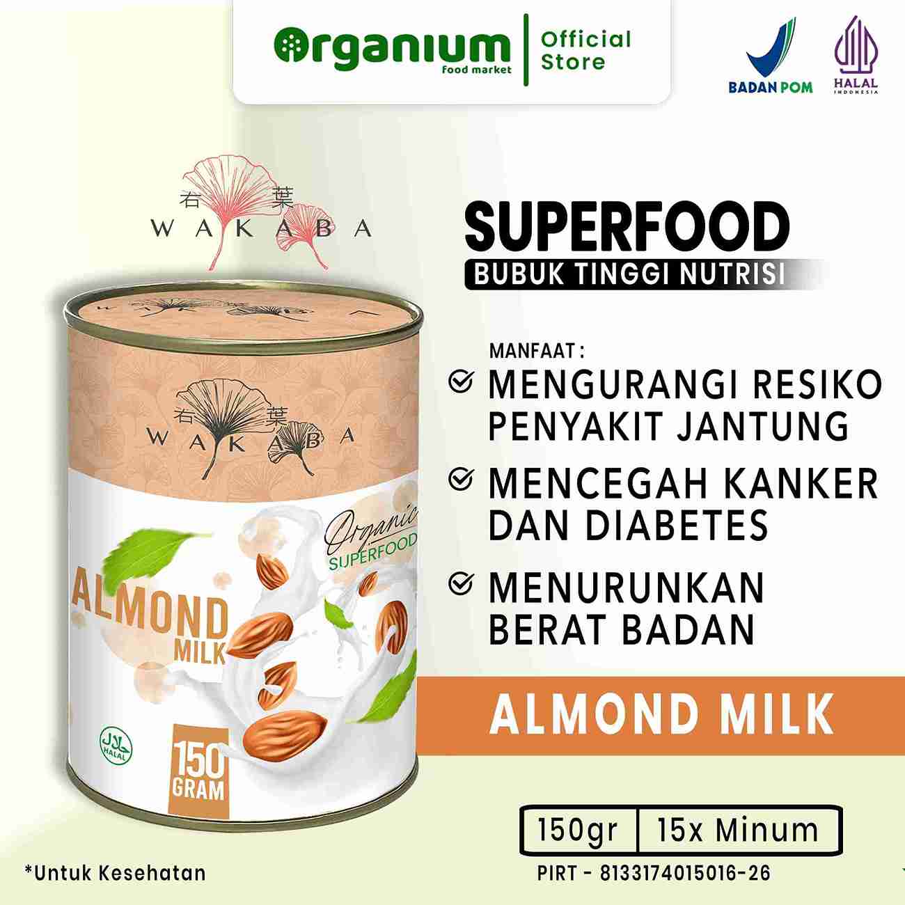 WAKABA Superfood Almond Milk