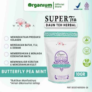 Supertea Butterfly Pea Mint WAKABA Teh untuk Detoksifikasi Kaya Antioksidan dan Anti Diabetes 10gr
