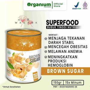 WAKABA Superfood Brown Sugar , Nutrisi bubuk kesehatan tulang dan kulit