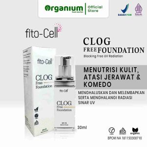 Clog Free Foundation SPF15 FITO CELL Menghaluskan dan melembabkan kulit wajah
