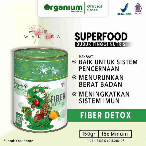 WAKABA Superfood Fiber Detox , Menurunkan berat badan dan Atasi kolesterol jahat