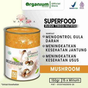 WAKABA Superfood Mushroom, Bebas Lemak, Rendah Sodium, Tinggi Serat, dan Bebas Kolesterol