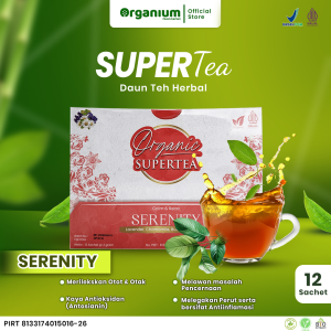 Supertea Serenity WAKABA Herbal Teh bagus untuk kulit dan antiinflamasi 12 Sachet - 2g