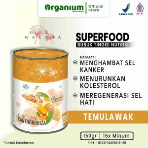 WAKABA Superfood Temulawak , suplemen bubuk untuk kulit dan bekas jerawat
