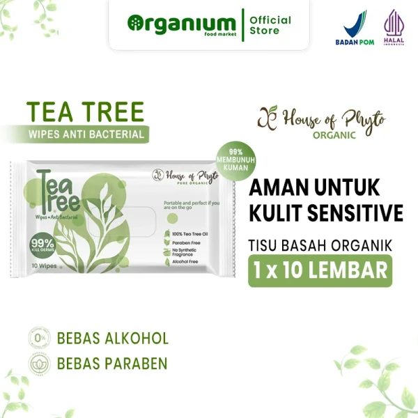 Tissu Basah Phyto Organic , Tisu Basah Bahan 97% Natural & Organik Anti Bakteri - 1 Pack - Image 2