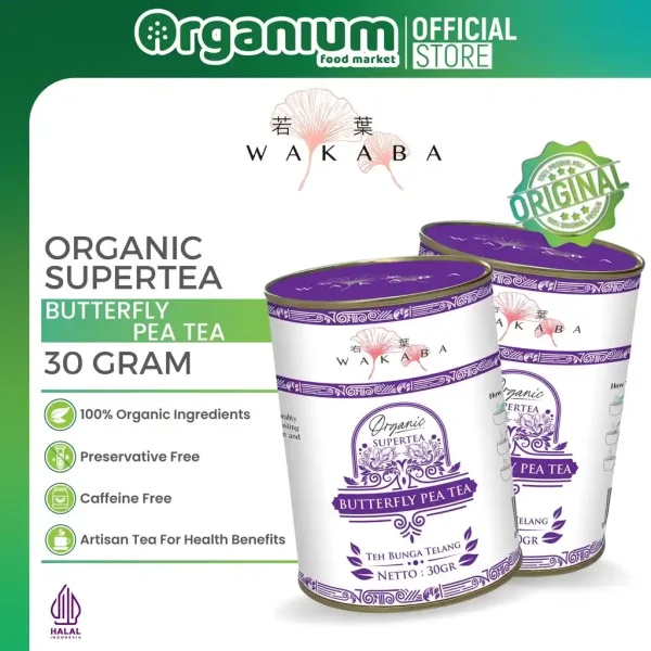 Supertea Butterfly Pea WAKABA Teh herbal Bunga Telang Anti obesitas & kanker