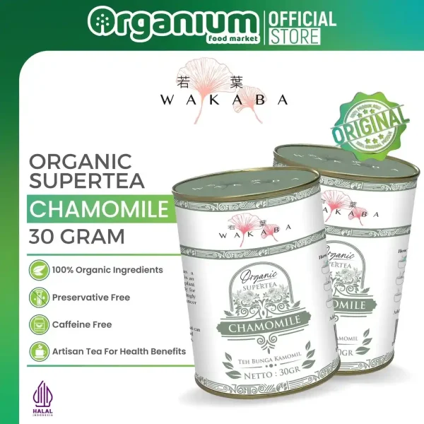 Supertea Chamomile WAKABA Teh Herbal untuk Kesehatan jantung dan bebas kafein