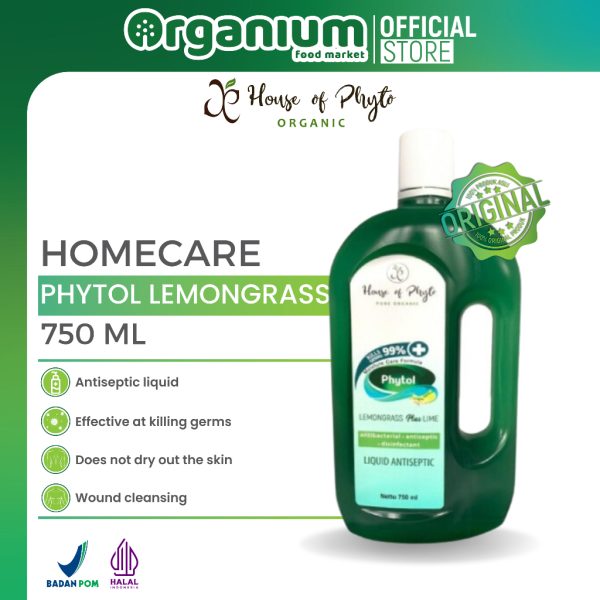 Antiseptic PHYTOL Cairan Antiseptik Cegah Infeksi Kuman Lemongrass + Lime - 750ml - Image 2