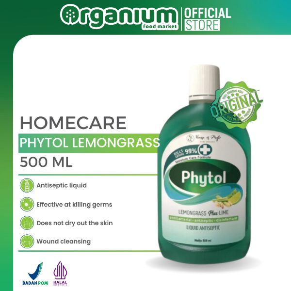 Antiseptic PHYTOL Cairan Antiseptik Basmi Kuman Lemongrass + Lime - 500ml - Image 2