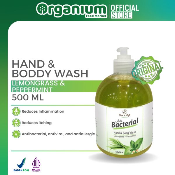 Hand & Body Wash PHYTO ORGANIC Sabun Cair Anti Bakteri Sabun Cuci Tangan Lemongrass - 500ml - Image 2