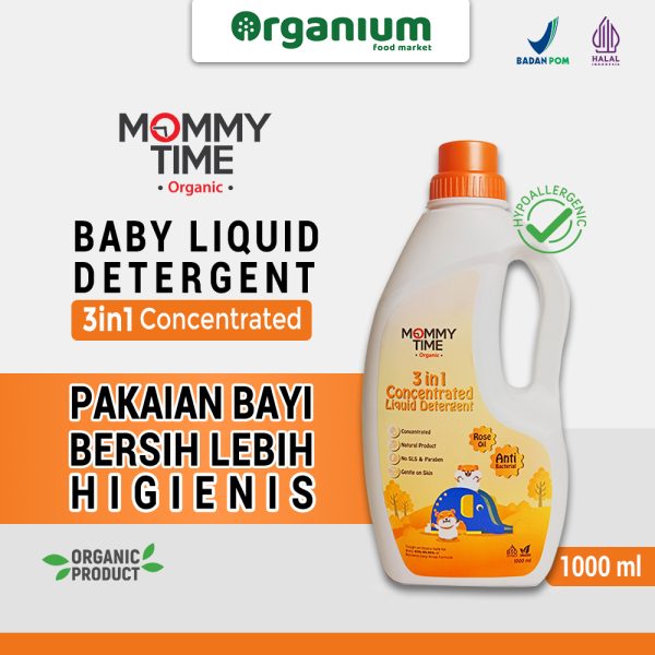 Baby Laundry 3in1 Concentrated Liquid Detergent MOMMY TIME Deterjen Baju Bayi 1 Liter - Image 2