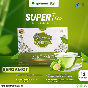 Supertea Bergamot Natural WAKABA Teh Herbal untuk kontrol Gula dan Tekanan Darah 12 sachet - 2g