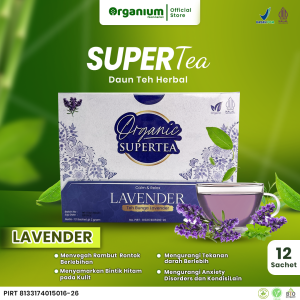 Supertea Lavender WAKABA Teh Herbal mengurangi tekanan darah berlelbih 12 sachet - 2g