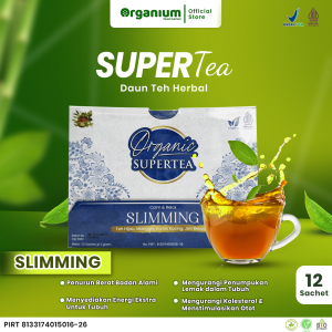 Supertea Slimming Tea WAKABA Teh Herbal detoks pelangsing dan penurun berat badan 12 sachet - 2g