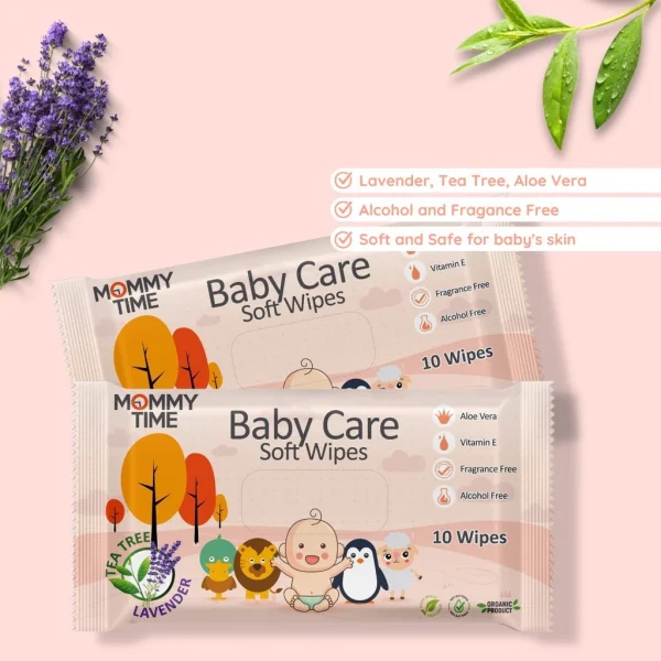 Mommy Time Tissue Basah Baby Care Soft Wipes 10s - Image 3