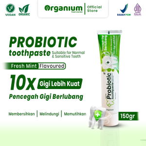 Probiotic Toothpaste ORGANIUM Pasta Gigi Alami Bersihkan Gigi menyeluruh - 150g