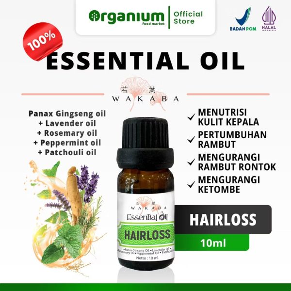Essential Oil Hairlos WAKABA Minyak Esensial Rambut Rontok - 10ML